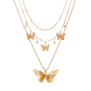 fashion multilayer butterfly necklace hollow butterfly pendant alloy necklacepicture11