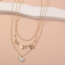 fashion alloy butterfly tassel pendent multilayer necklace fashion womens necklacepicture9