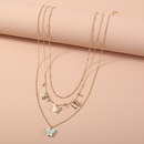 fashion alloy butterfly tassel pendent multilayer necklace fashion womens necklacepicture10