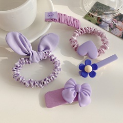 2022 Fashion new broken flower spring periwinkle blue bow headdress hair rope