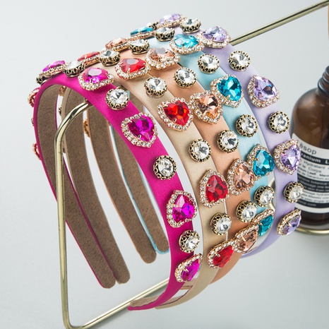 Diadema moda cristal brillante aleación en forma de corazón accesorios simples's discount tags