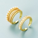 new fashion jewelry pearl microencrusted zircon womens full diamond copper ringpicture7