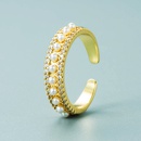 new fashion jewelry pearl microencrusted zircon womens full diamond copper ringpicture10
