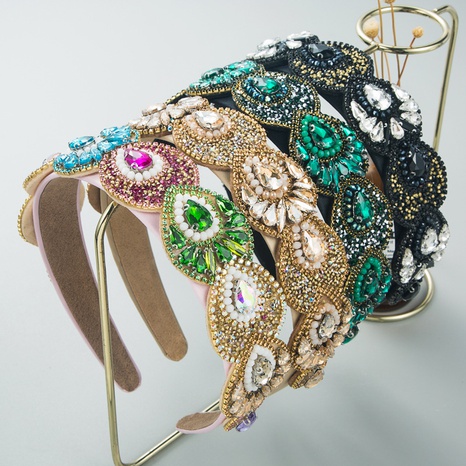 Nuevos accesorios para el cabello con diadema de cristal brillante barroco a la moda's discount tags