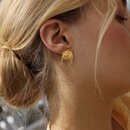 retro semicircle chain inlaid zircon copper earrings wholesalepicture8