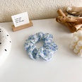fashion blue and white hair rope plaid polka dot flower hair ringpicture13