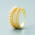 new fashion jewelry pearl microencrusted zircon womens full diamond copper ringpicture13