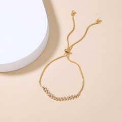 Nouveau bracelet de chaîne de griffe de strass simple et à la mode femelle ins vent bijoux de main réglables