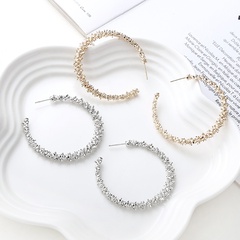 fashion alloy C-shaped semicircular simple exaggerated earrings