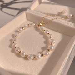 Baroque pearl long pendent bracelet female hand jewelry