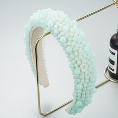Vintage Fashion Candy Color Inlaid Pearl Headband Wholesale