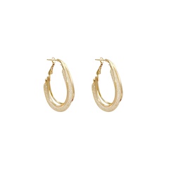 fashion geometric interweave crystal earrings alloy hoop earrings