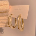 fashion geometric interweave crystal earrings alloy hoop earringspicture9