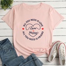 Letter Heart Print Ladies Loose Casual TShirtpicture5
