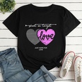 Heart Letter Print Ladies Loose Casual TShirtpicture21