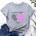 Heart Letter Print Ladies Loose Casual TShirtpicture24