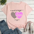 Heart Letter Print Ladies Loose Casual TShirtpicture28