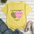 Heart Letter Print Ladies Loose Casual TShirtpicture32