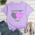 Heart Letter Print Ladies Loose Casual TShirtpicture43