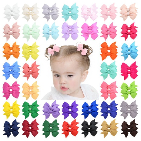 Horquilla de lazo pequeño multicolor para niños, tocado simple, accesorios para el cabello's discount tags