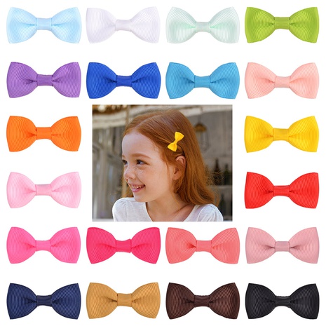new simple cute mini children's bow 20 color candy color hairpin small clip NHCU646641's discount tags