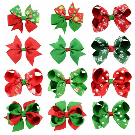 new ladies bow 4.5cm multicolor butterfly Christmas children's hairpin NHCU646653's discount tags
