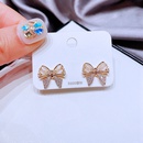 fashion opal bow inlaid zircon copper earrings wholesalepicture5