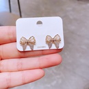 fashion opal bow inlaid zircon copper earrings wholesalepicture4