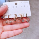 Art und Weise eingelegte herzfrmige kupferfarbene Ohrringe mit drei Paaren aus Zirkon im Grohandelpicture4