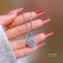 fashion titanium steel full diamond snowflake necklace clavicle chainpicture6