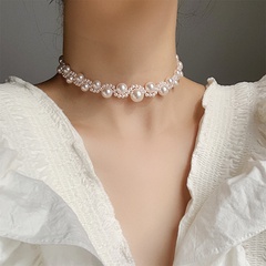 Korean pearl necklace trendy fashion geometric choker wholesale