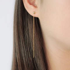 vintage long tassel ear wire wholesale stainless steel ball long earrings wholesale