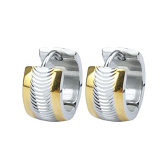 fashion contrast color stainless steel pattern earrings wholesale