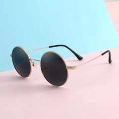 2022 new metal boys and girls fashion polarized round sunglasses