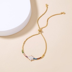 Popular Fashion Plum Shape Multicolor Zircon Adjustable Venetian Bracelet Jewelry