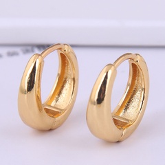 fashion simple geometric glossy copper earrings wholesale