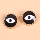 vintage contrast color alloy oil dripping devils eye earrings wholesalepicture10