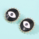vintage contrast color alloy oil dripping devils eye earrings wholesalepicture11