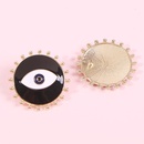 vintage contrast color alloy oil dripping devils eye earrings wholesalepicture12
