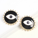 vintage contrast color alloy oil dripping devils eye earrings wholesalepicture13