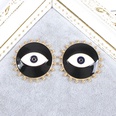 vintage contrast color alloy oil dripping devils eye earrings wholesalepicture14