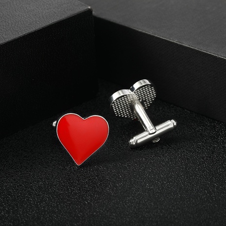 new heart-shaped alloy cufflinks suit enamel cuff nails simple clothing accessories's discount tags