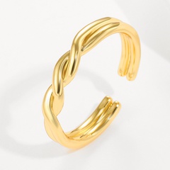 Modischer neuer verkupferter 18 Karat Goldzircn einfacher verstellbarer Ring