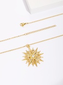 fashion copperplated 18K gold 16 full star zircon full diamond pendant necklacepicture7