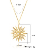fashion copperplated 18K gold 16 full star zircon full diamond pendant necklacepicture8
