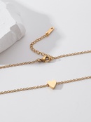 fashion stainless steel 18K gold plated solid heart pendent necklacepicture8