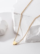 Collier pendentif coeur solide plaqu or 18 carats en acier inoxydable  la modepicture9
