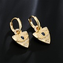 fashion copper 18K gold zircon devils eye copper earrings wholesalepicture7
