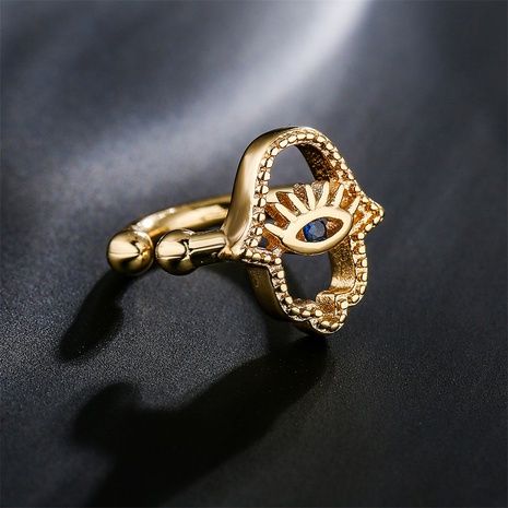 clip de hueso de oreja de cobre de ojo de diablo de circonita de oro de 18 quilates chapado en cobre de moda's discount tags