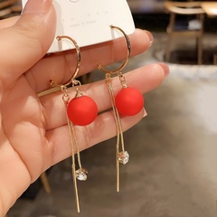 fashion pearl tassel retro pearl simple alloy earrings